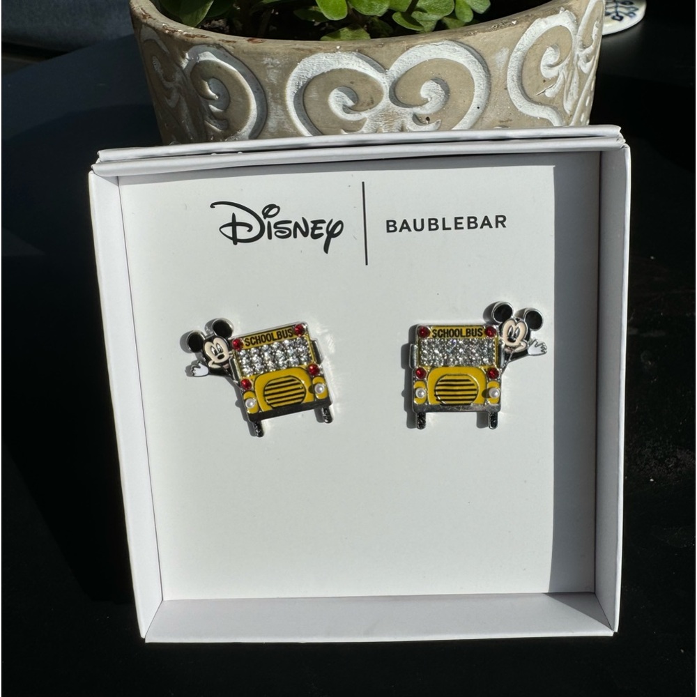 Disney X Baublebar Mickey Mouse School Bus Driver Earrings Back to School Bling